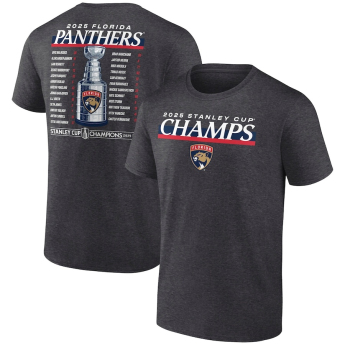 Florida Panthers tricou de bărbați 025 Stanley Cup Champions Give & Go Roster Heather Charcoal
