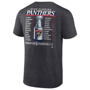 Florida Panthers tricou de bărbați 025 Stanley Cup Champions Give & Go Roster Heather Charcoal