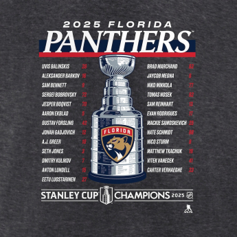 Florida Panthers tricou de bărbați 025 Stanley Cup Champions Give & Go Roster Heather Charcoal