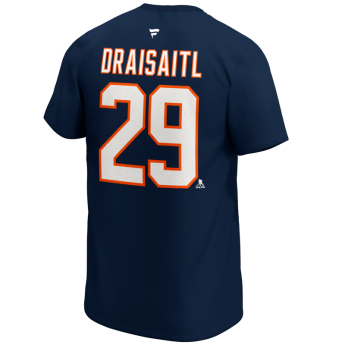 Edmonton Oilers tricou de bărbați Leon Draisaitl Iconic Name & Number Graphic navy