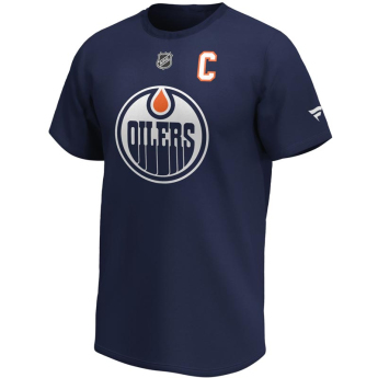 Edmonton Oilers tricou de bărbați Connor McDavid Iconic Name & Number Graphic navy