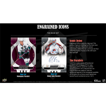 NHL cutii Cărți de hochei NHL 2024-25 Upper Deck Engrained Icons Vol. 1 Hockey Hobby Box
