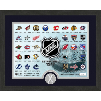 NHL produse placă de colecție NHL Game Used Net Team Logo Collection Limited Edition od 5000