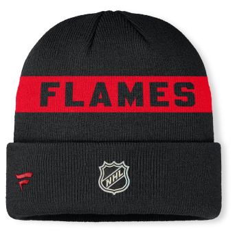 Calgary Flames căciulă de iarnă Authentic Pro A/Cap Cuffed inscription