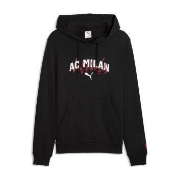 AC Milan hanorac de bărbați cu glugă Culture black