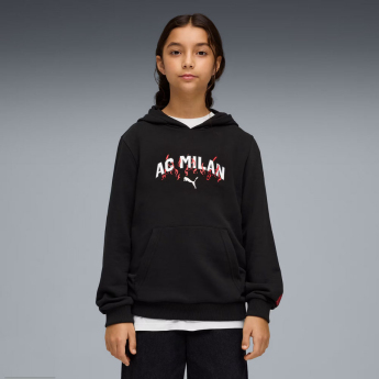 AC Milan hanorac cu glugă pentru copii Culture black