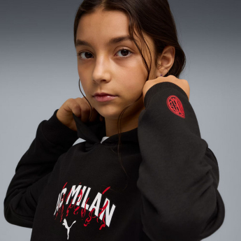 AC Milan hanorac cu glugă pentru copii Culture black