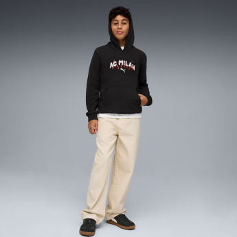 AC Milan hanorac cu glugă pentru copii Culture black