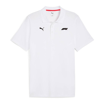 Formula 1 tricou polo Small Logo white 2026