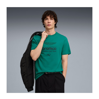 Aston Martin tricou de bărbați greem Large Logo F1 Team 2026