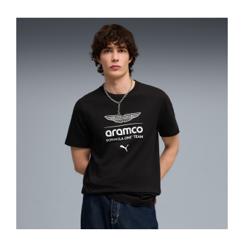 Aston Martin tricou de bărbați black Large Logo F1 Team 2026