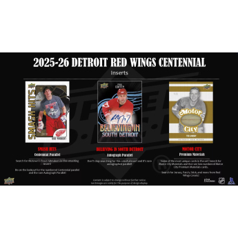 NHL cutii Cărți de hochei NHL Detroit Red Wings NHL Centennial Hobby Box