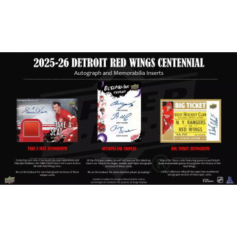 NHL cutii Cărți de hochei NHL Detroit Red Wings NHL Centennial Hobby Box