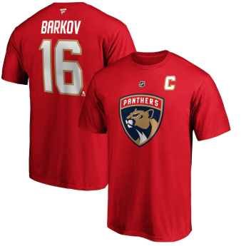 Florida Panthers tricou de bărbați Aleksander Barkov #16 Stack Logo Name & Number red