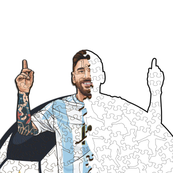 Echipa națională de fotbal puzzle din lemn ARGENTINA Messi NEW 500 pcs