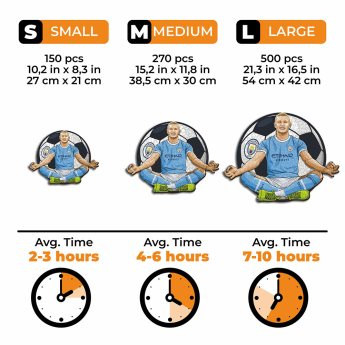 Manchester City puzzle din lemn Haaland NEW 150 pcs
