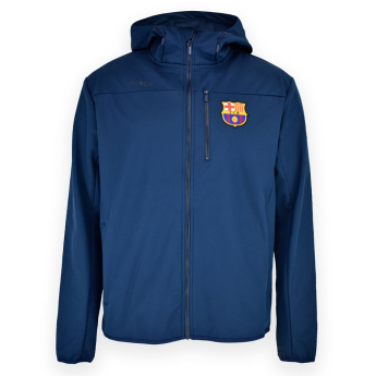 FC Barcelona geacă de bărbați cu glugă Softshell navy light