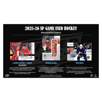 NHL cutii Cărți de hochei NHL 2025-26 Upper Deck SP Game Used Hobby Box