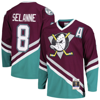 Anaheim Ducks tricou de hochei Teemu Selanne 1996 Dark Jersey
