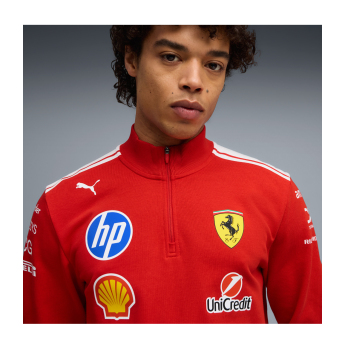 Ferrari hanorac de bărbați T7 Half Zip official Teamline Replica F1 Team 2026