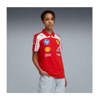 Ferrari tricou polo de copii official Teamline Replica F1 Team 2026
