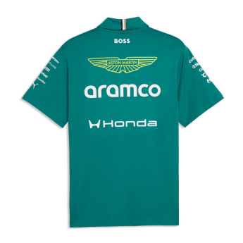 Aston Martin tricou polo green official Teamline Replica F1 Team 2026