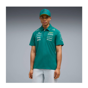 Aston Martin tricou polo green official Teamline Replica F1 Team 2026