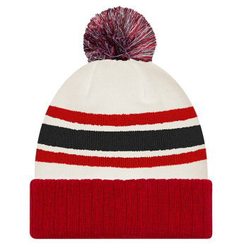 Echipa națională de hochei căciulă de iarnă Canada Milano Cortina 2026 Winter Olympics Striped Cuffed Knit Hat with Pom