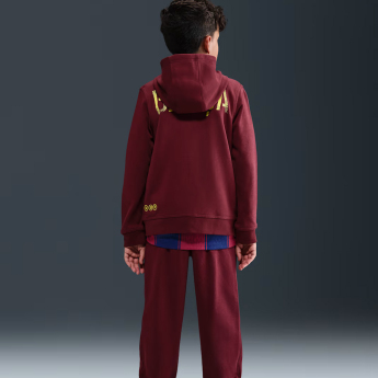 FC Barcelona hanorac cu glugă pentru copii Zip Club red