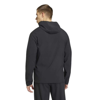 Real Madrid geacă de bărbați cu glugă Travel Windbreaker black