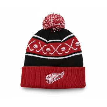 Detroit Red Wings căciula de iarnă pentru copii Face-Off Cuff Pom