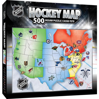 NHL produse puzzle Hockey Map NHL 500 Pieces