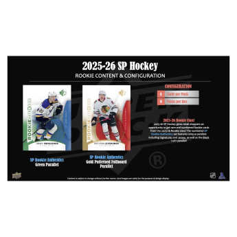 NHL cutii Cărți de hochei NHL 2025-26 Upper Deck SP Hockey Blaster Box