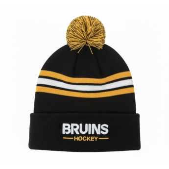 Boston Bruins pălărie de iarnă pentru damă Authentic Pro W/Cap Cuffed Pom Beanie