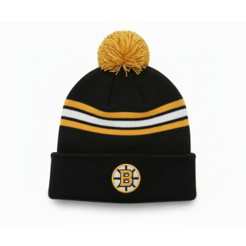 Boston Bruins pălărie de iarnă pentru damă Authentic Pro W/Cap Cuffed Pom Beanie