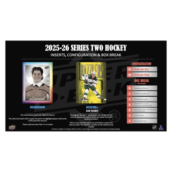 NHL cutii Cărți de hochei NHL 2025-26 Upper Deck Series 2 Hobby Box