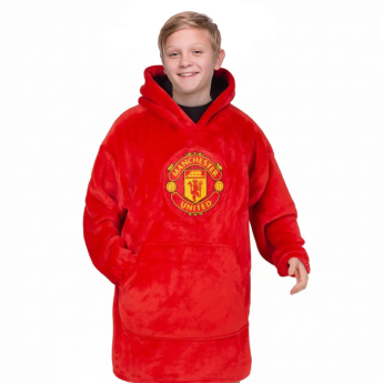 Manchester United hanorac cu glugă pentru copii oversize blanket red
