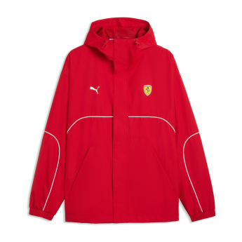 Ferrari geacă de bărbați cu glugă Rain red F1 Team 2026