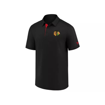 Chicago Blackhawks tricou de bărbați NHL Authentic Rinkside Performance Polo black