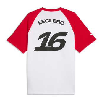 Ferrari tricou de bărbați Charles Leclerc #16 Graphic white F1 Team 2026