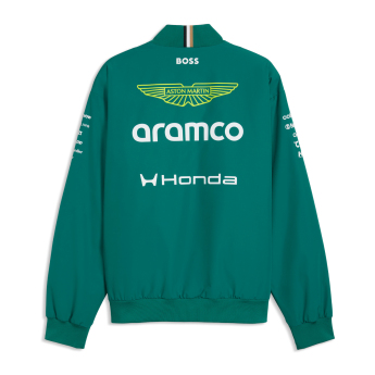Aston Martin geacă de bărbați Bomber green official Teamline Replica F1 Team 2026