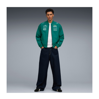Aston Martin geacă de bărbați Bomber green official Teamline Replica F1 Team 2026