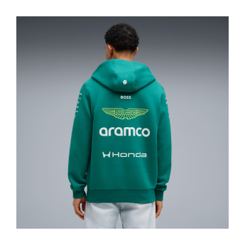 Aston Martin hanorac de bărbați cu glugă green official Teamline Replica F1 Team 2026