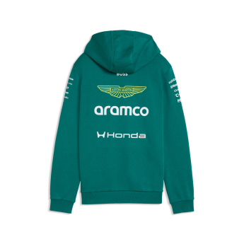 Aston Martin hanorac cu glugă pentru copii green official Teamline Replica F1 Team 2026