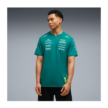 Aston Martin tricou de bărbați Fernando Alonso #14 green official Teamline Replica F1 Team 2026