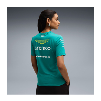 Aston Martin tricou de dama green official Teamline Replica F1 Team 2026