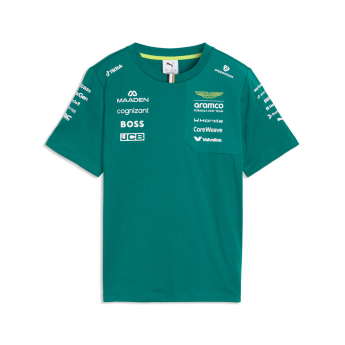 Aston Martin tricou de copii green official Teamline Replica F1 Team 2026