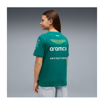 Aston Martin tricou de copii green official Teamline Replica F1 Team 2026