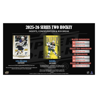 NHL cutii Cărți de hochei NHL 2025-26 Upper Deck Series 2 Tin Box