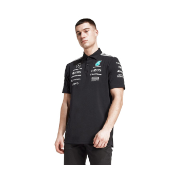 Mercedes AMG Petronas tricou polo black official Teamline Replica F1 Team 2025